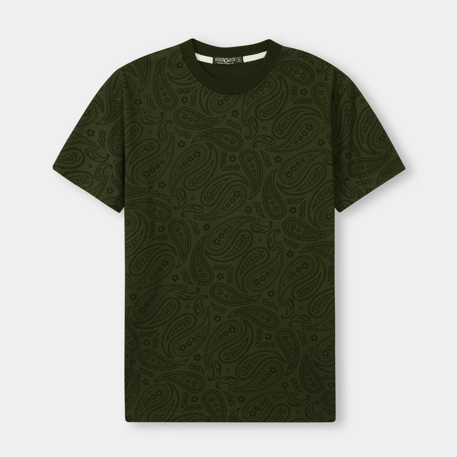 Leaf  Olive Green AOP Men T Shirt