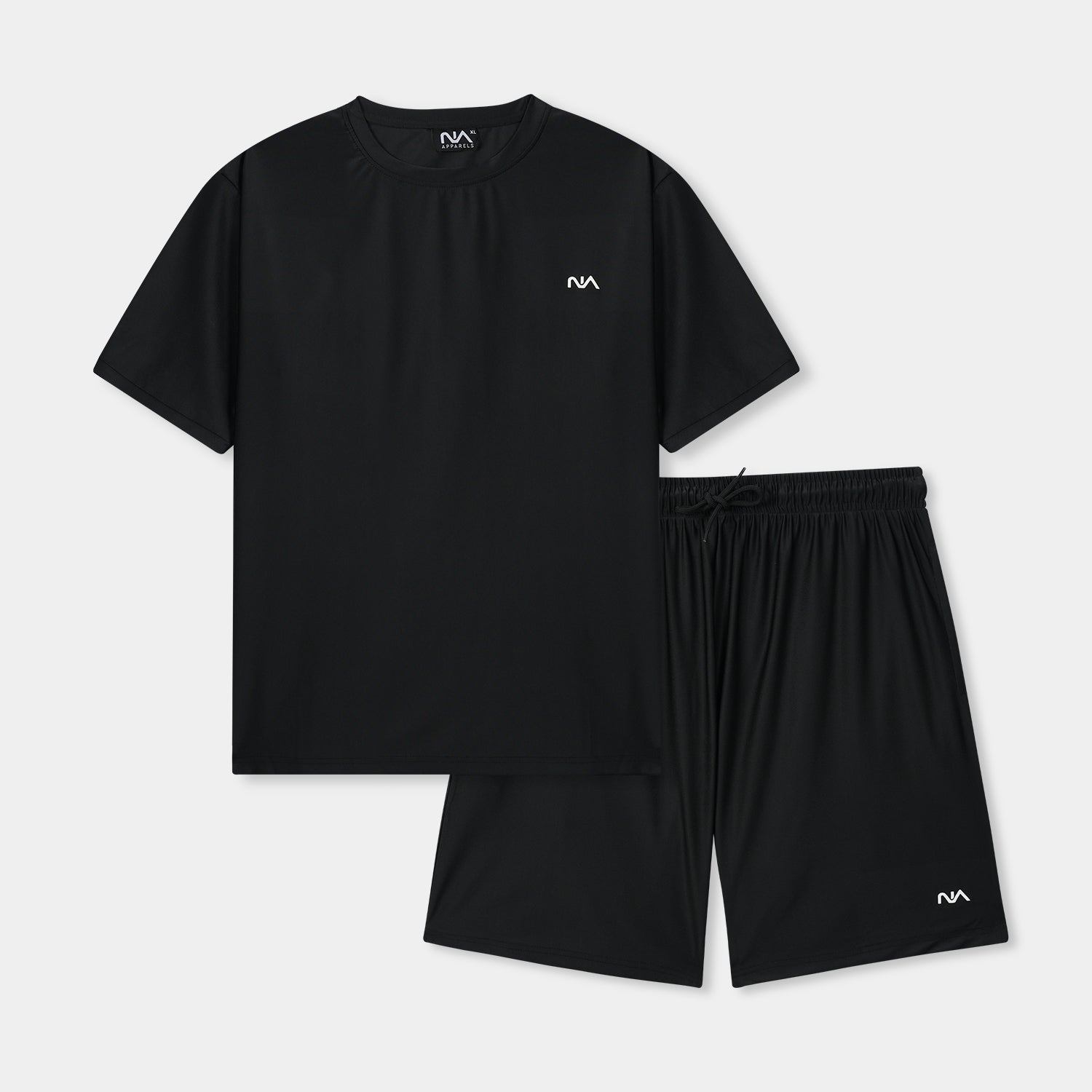 Men's Dry-Fit Tee & Short Black Set