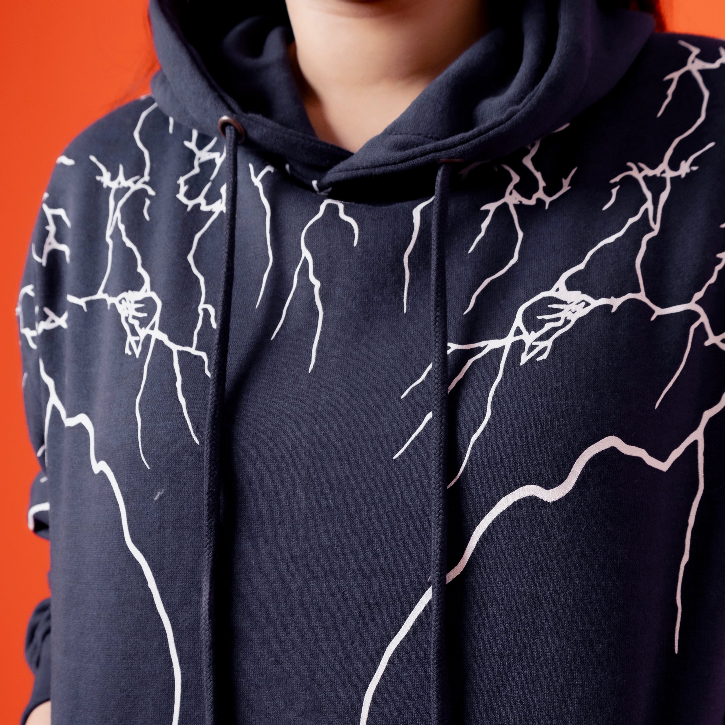 Women Blue Graphic Fleece Tracksuit