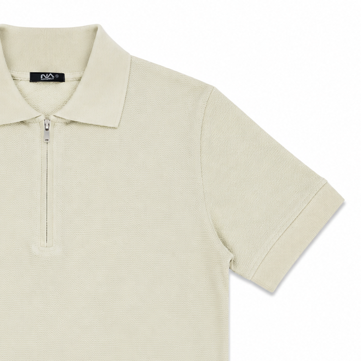 Men's Cotton Zip-Neck Polo