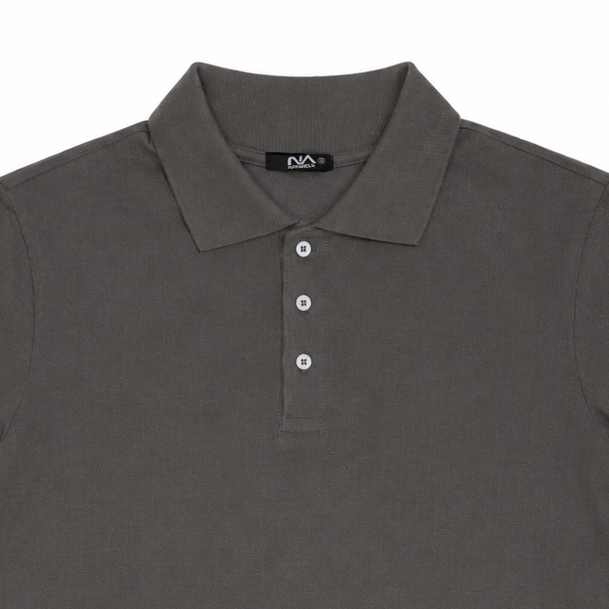 Men's Charcoal Grey Short Sleeve Polo Shirt
