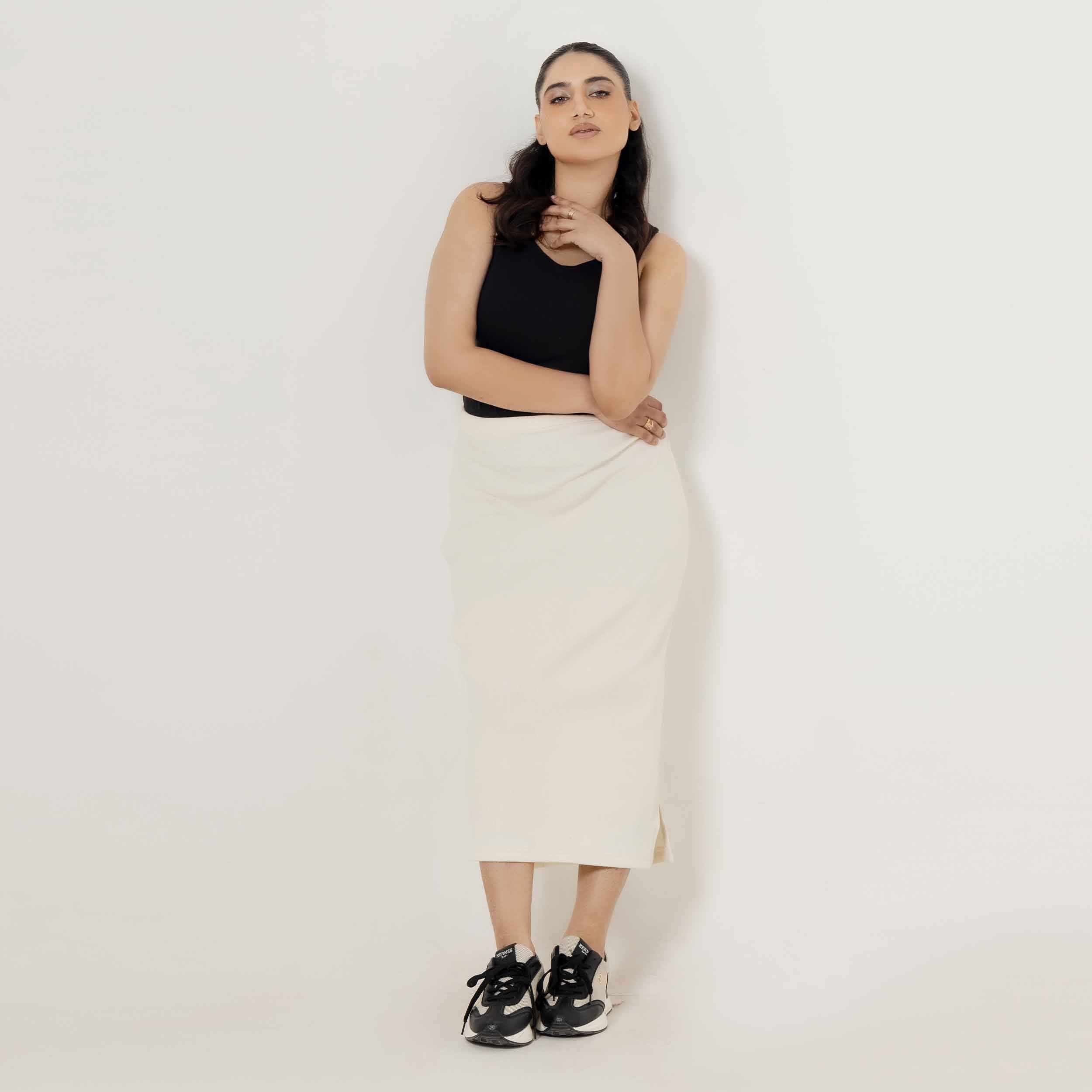 Comfort Knit Side Slit Pencil Skirt