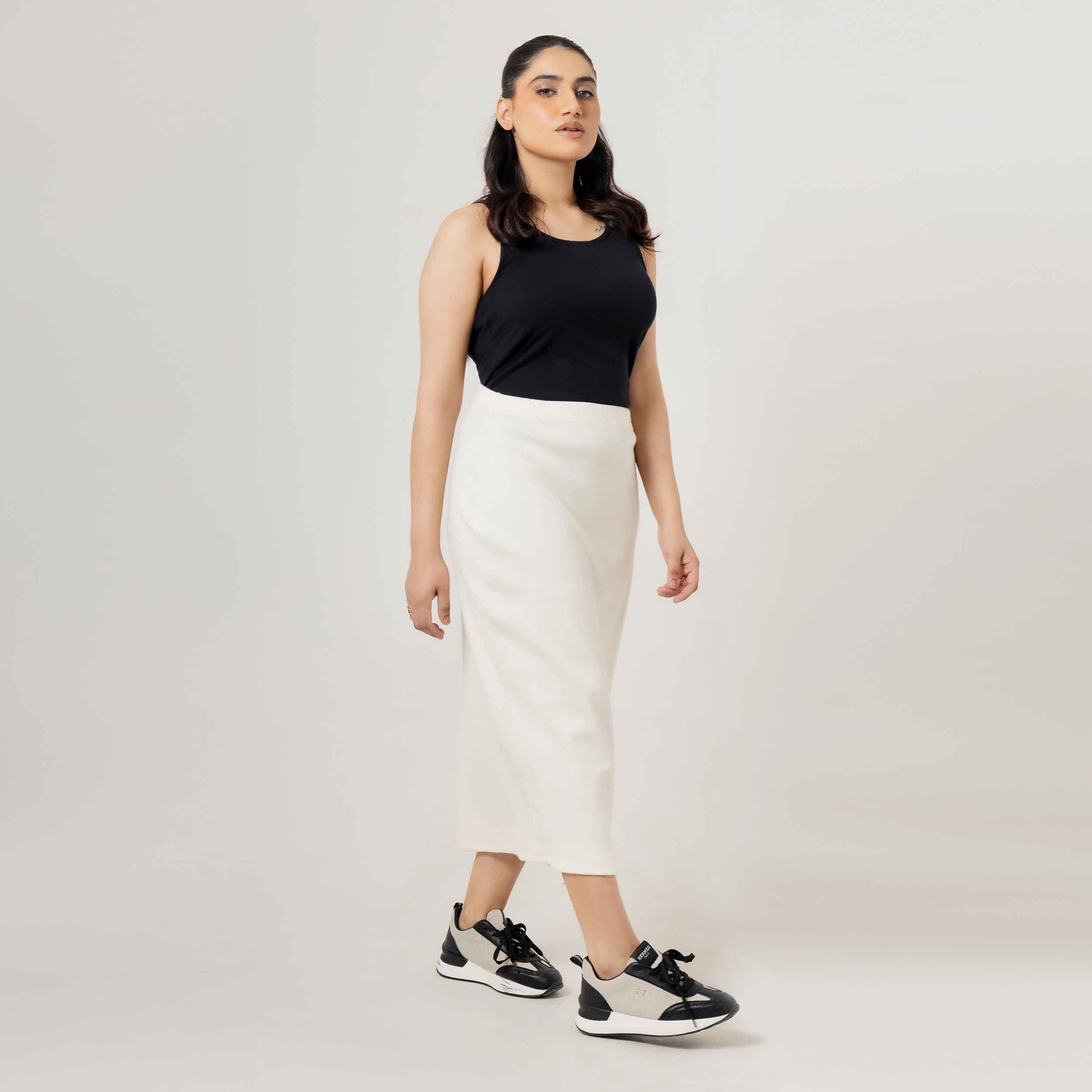 Comfort Knit Side Slit Pencil Skirt