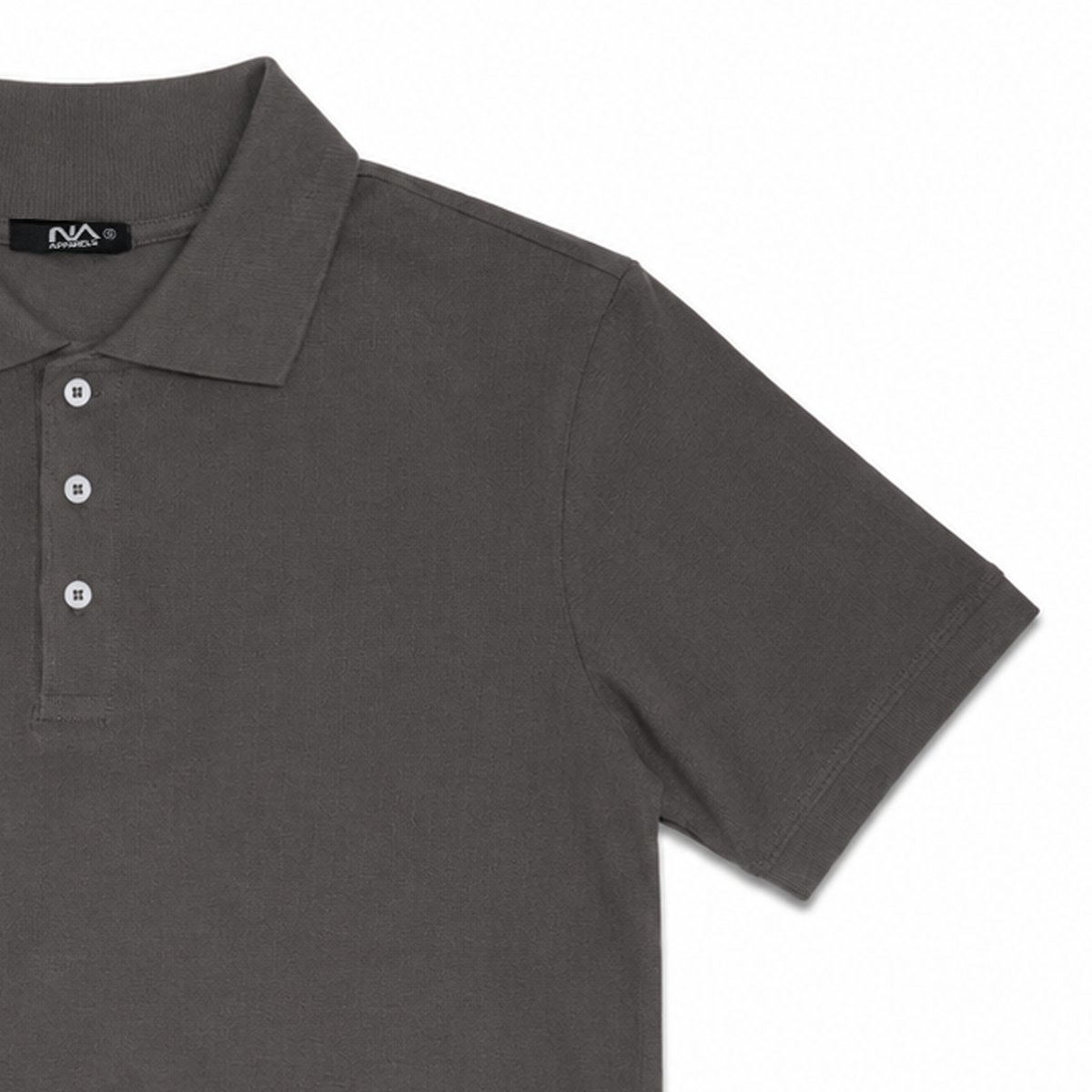 Men's Charcoal Grey Short Sleeve Polo Shirt