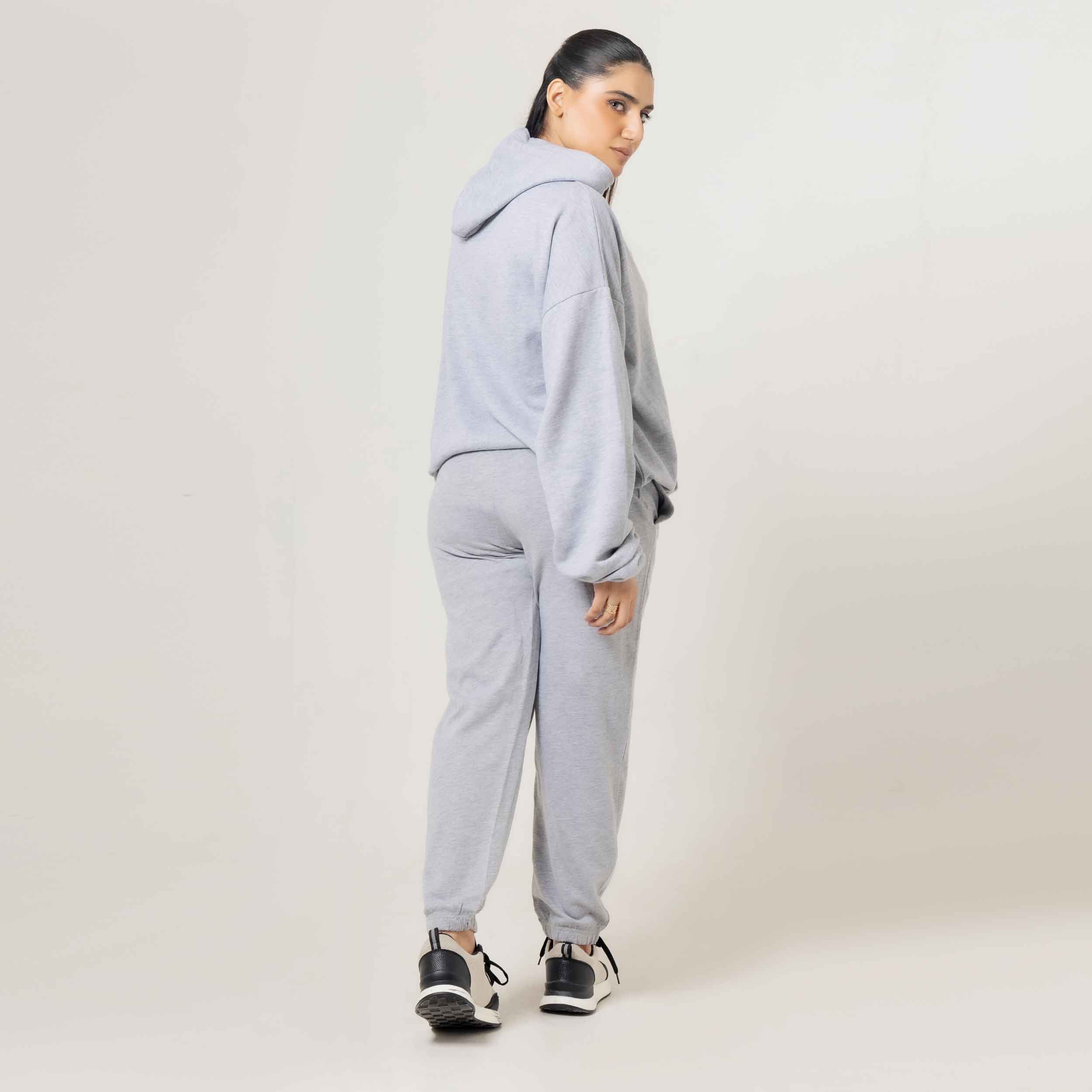 Comfort Wear Floral Graphic Grey Tracksuit