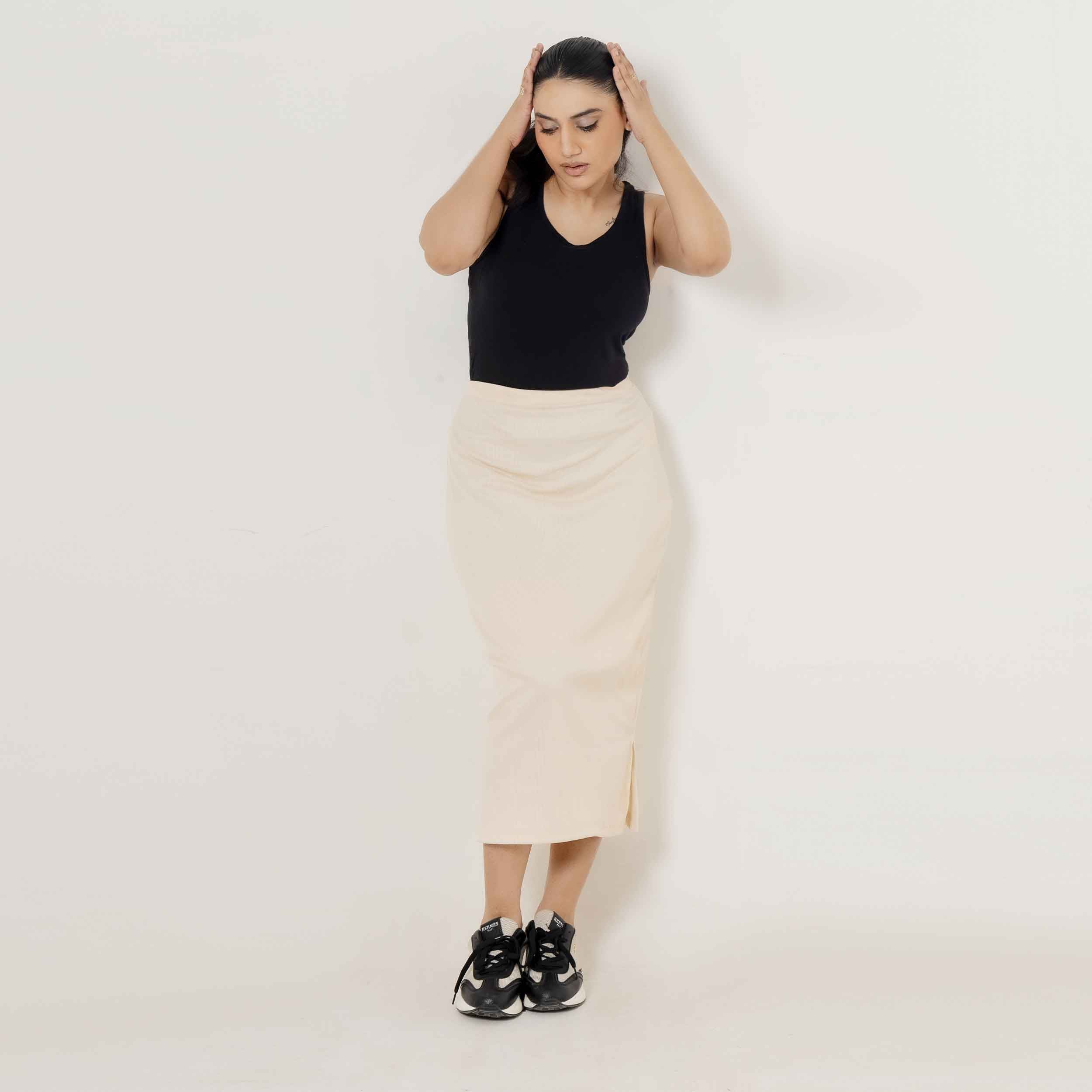 Comfort Knit Side Slit Pencil Skirt