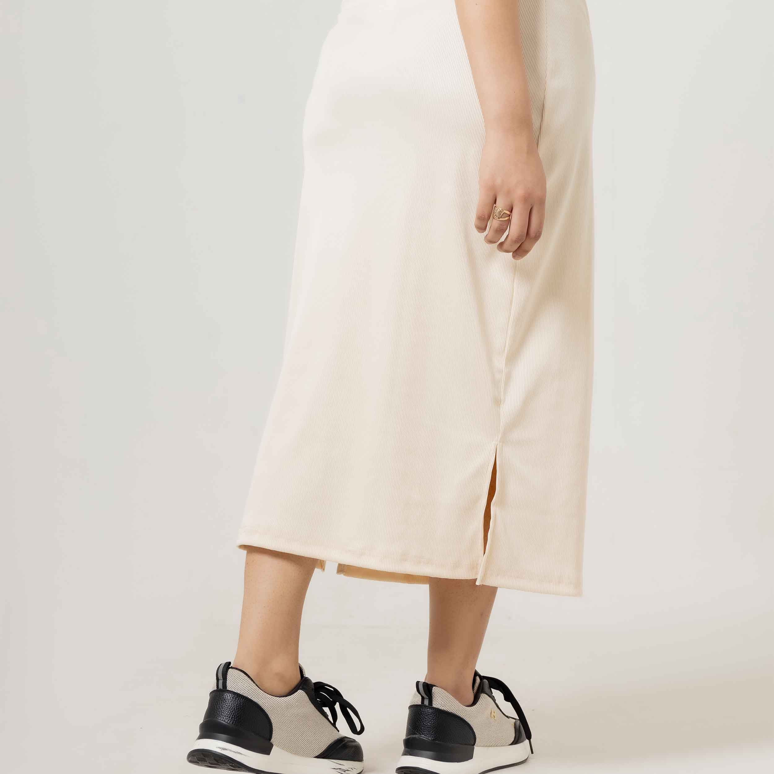 Comfort Knit Side Slit Pencil Skirt