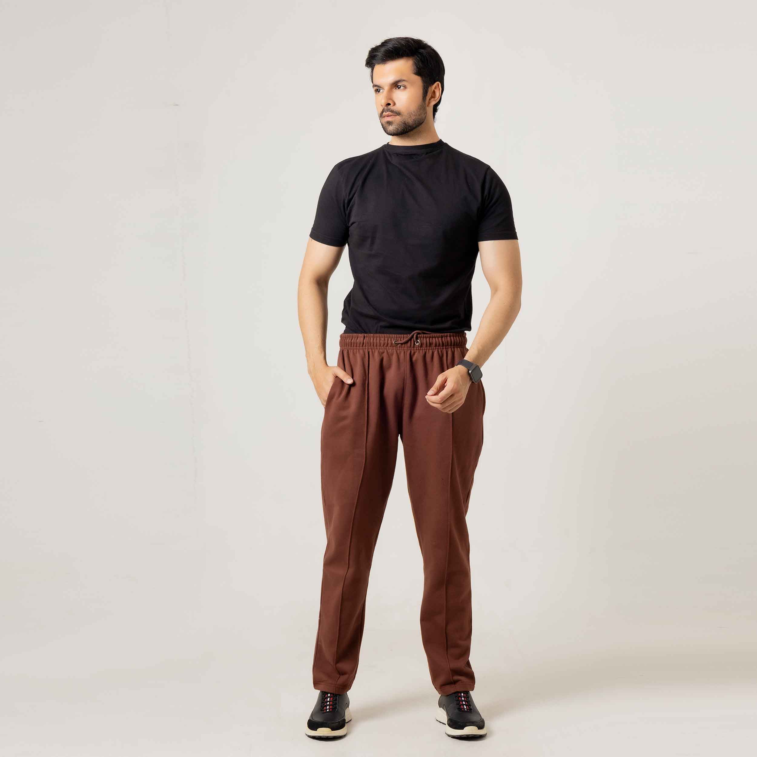 Tapered Brown Lounge Pants