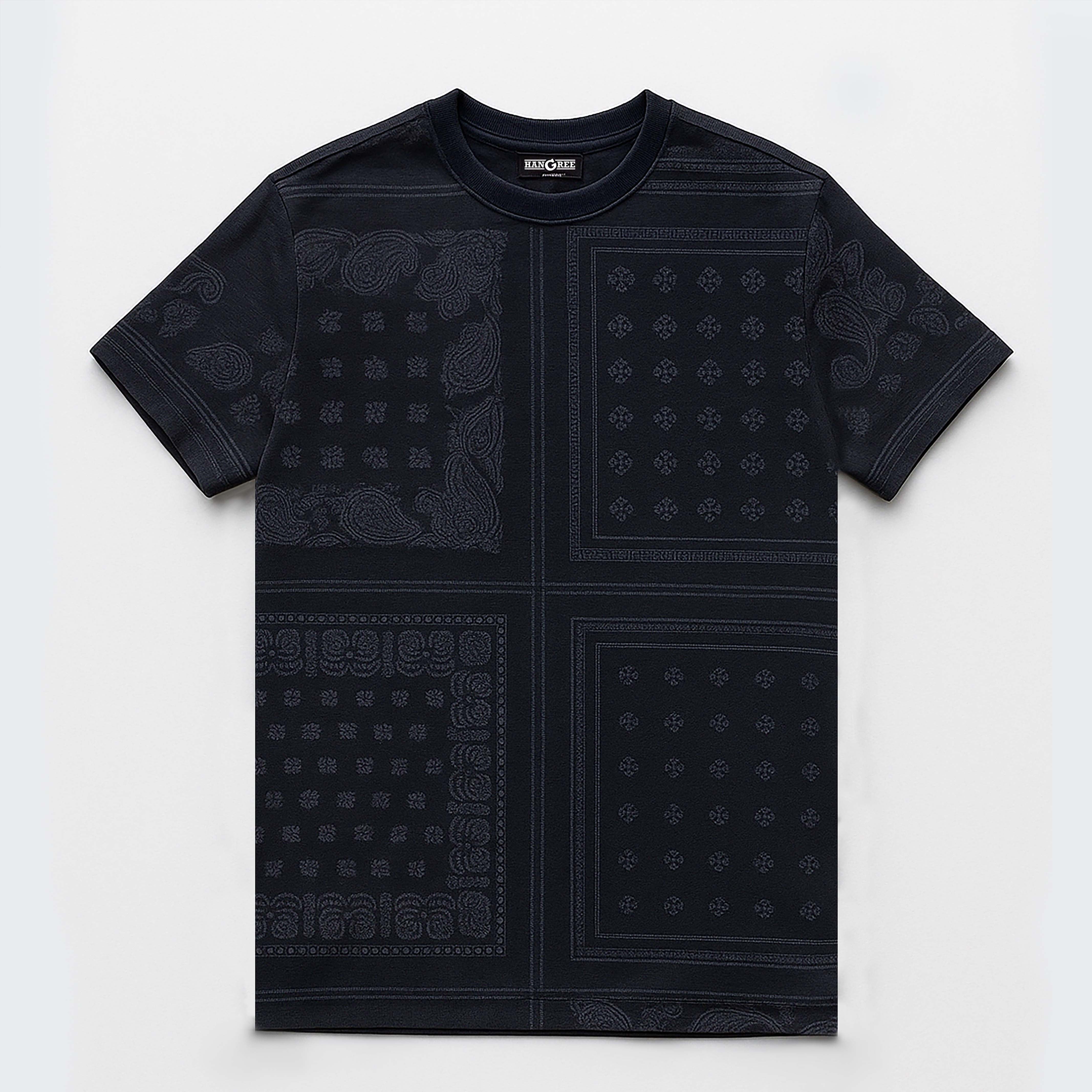 Box AOP Men Navy T Shirt