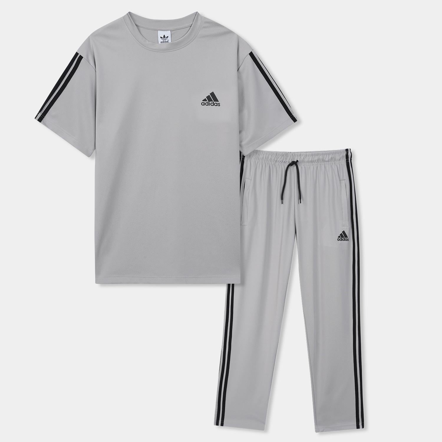 Men Tracksuit Light Grey Dry Fit