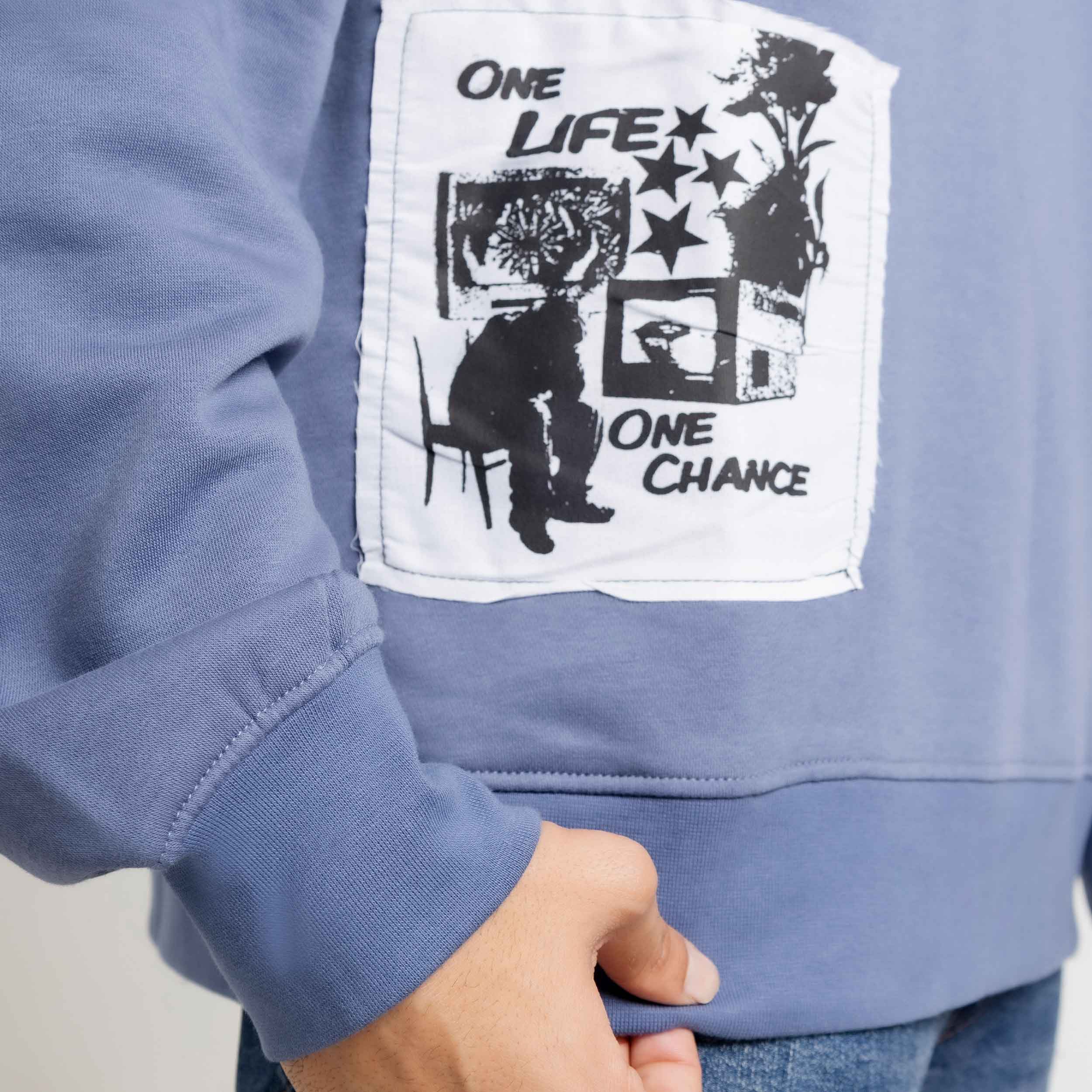 Casual Blue Sweatshirt