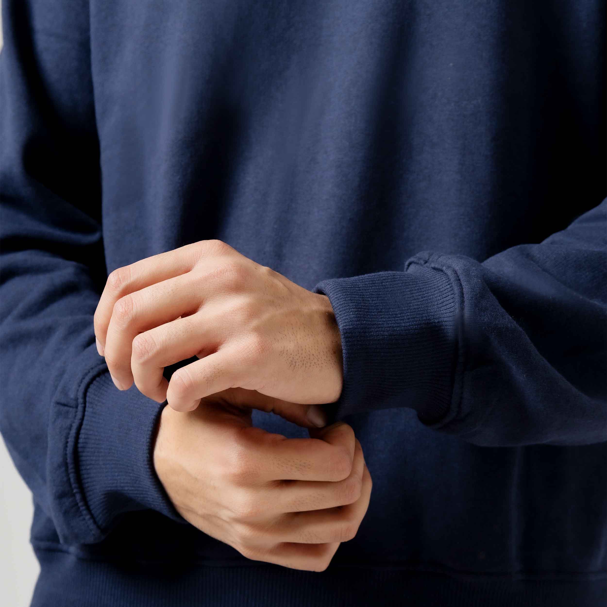 Men's Navy Blue Crew Neck Sweatshirt