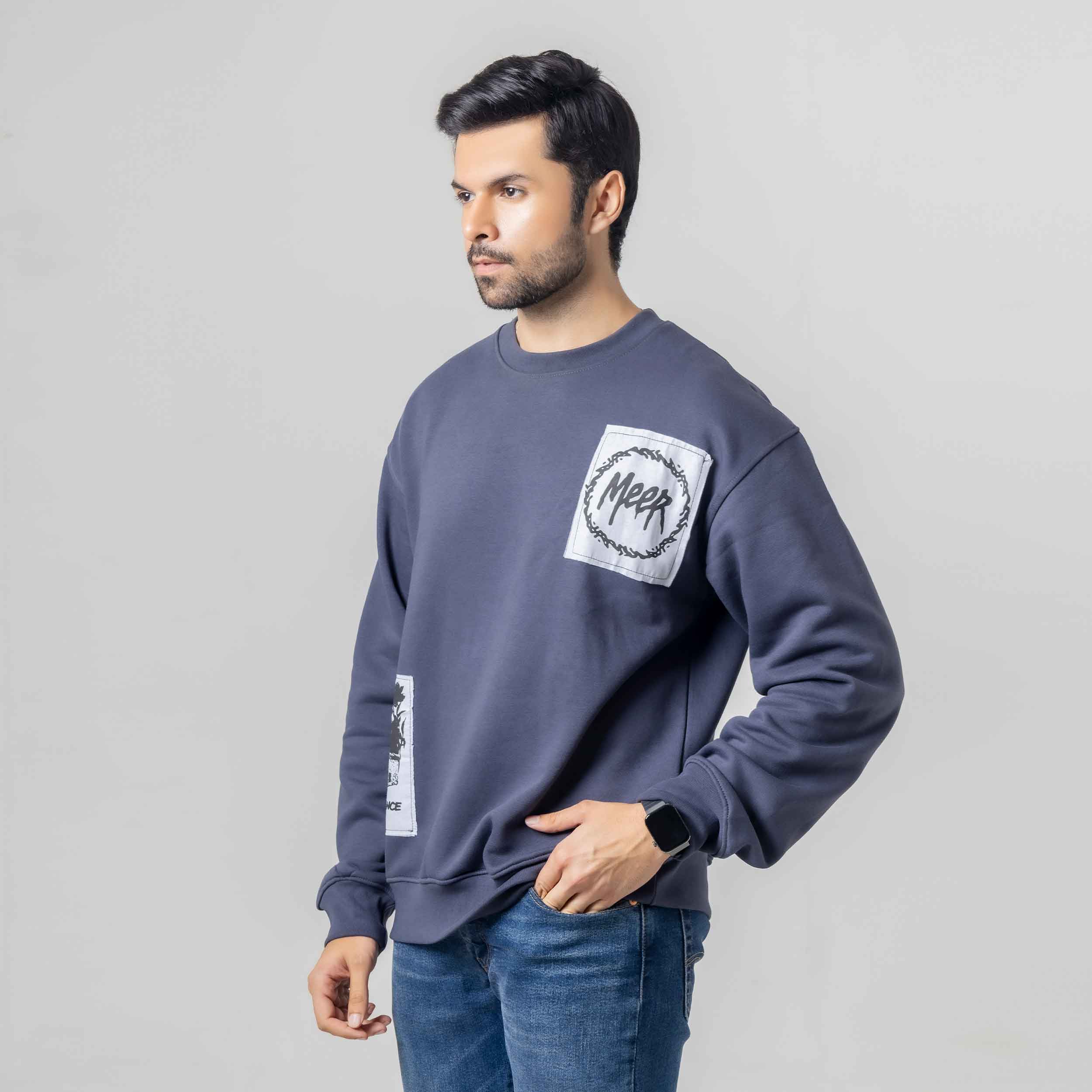 Navy Blue Streetwear Sweatshirt