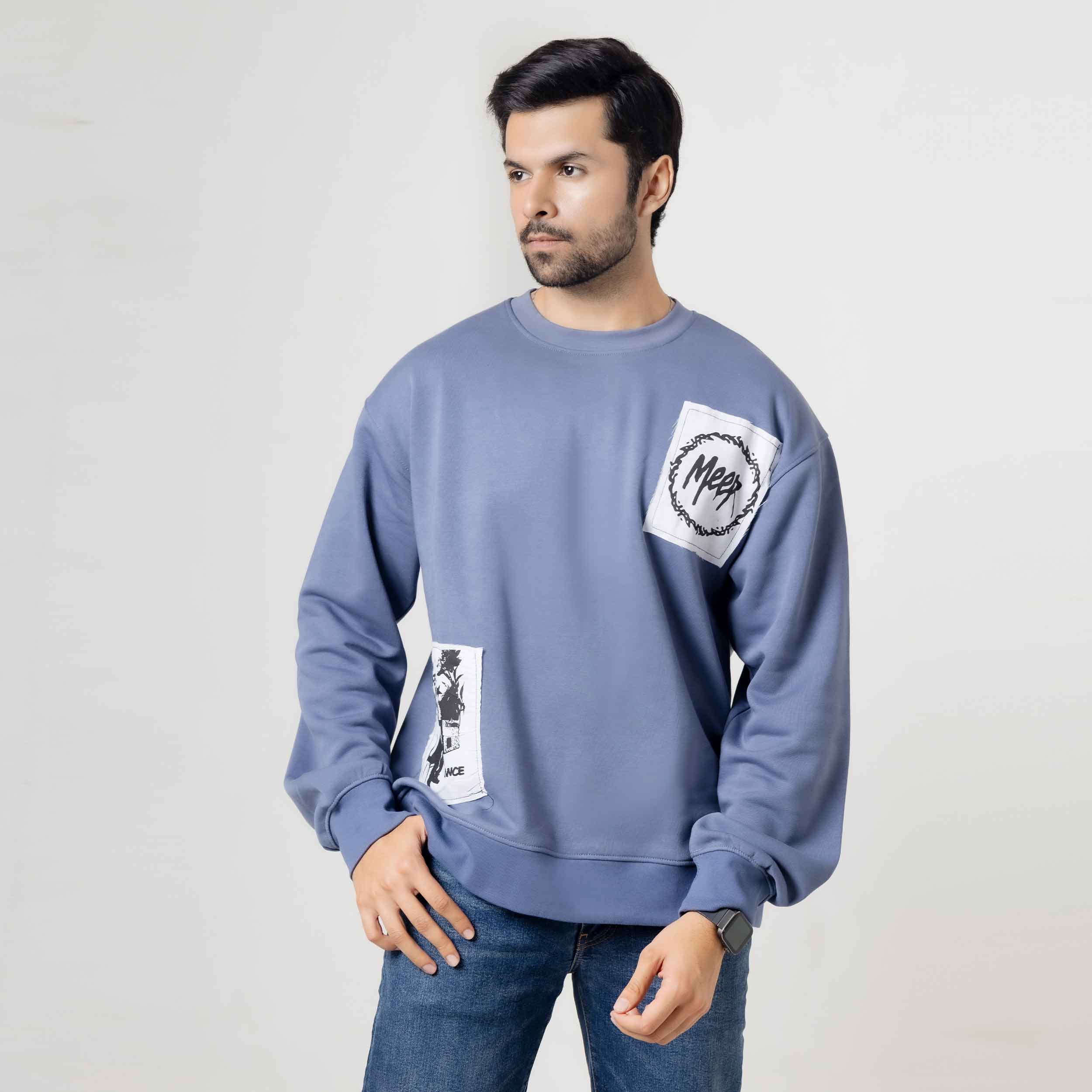 Casual Blue Sweatshirt