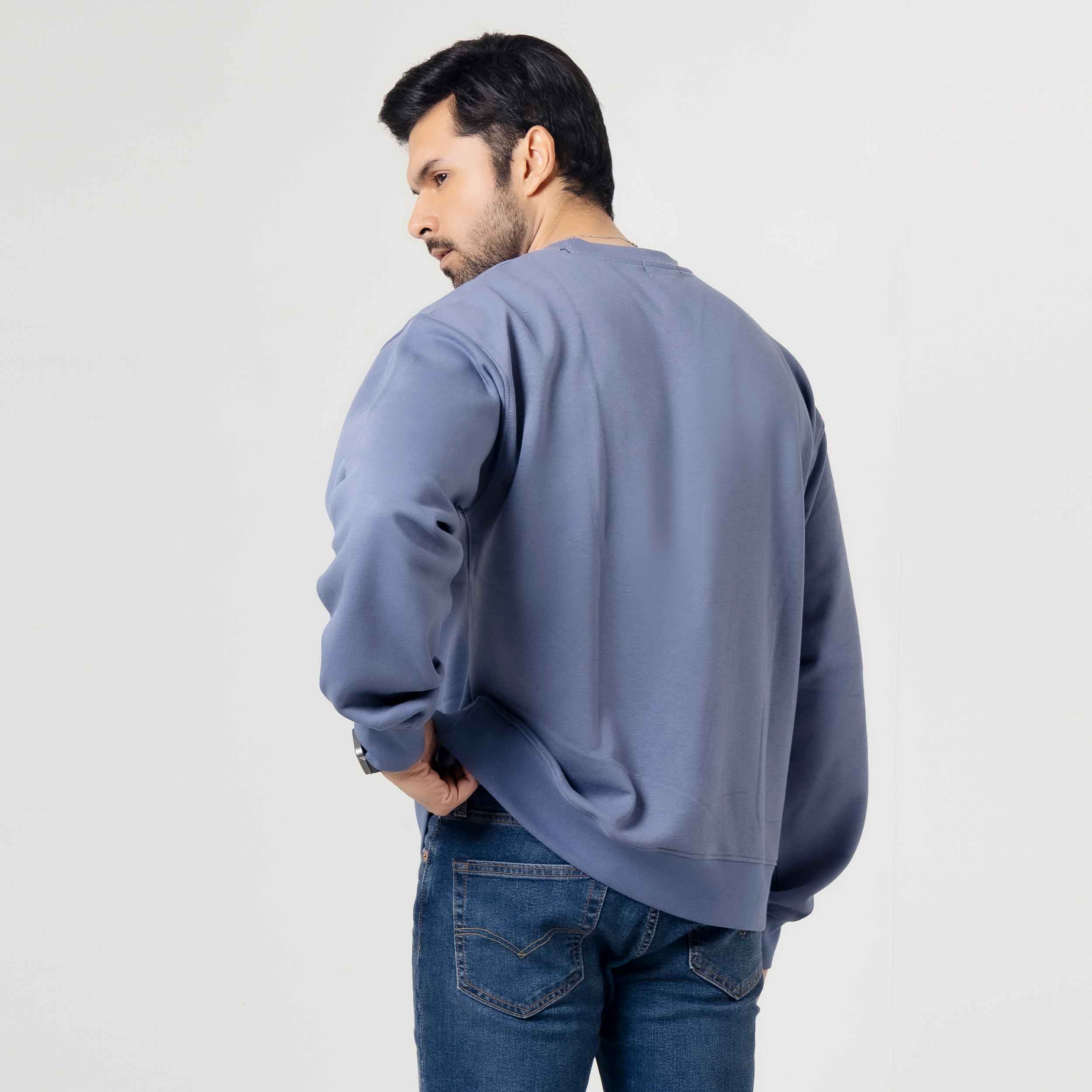 Casual Blue Sweatshirt