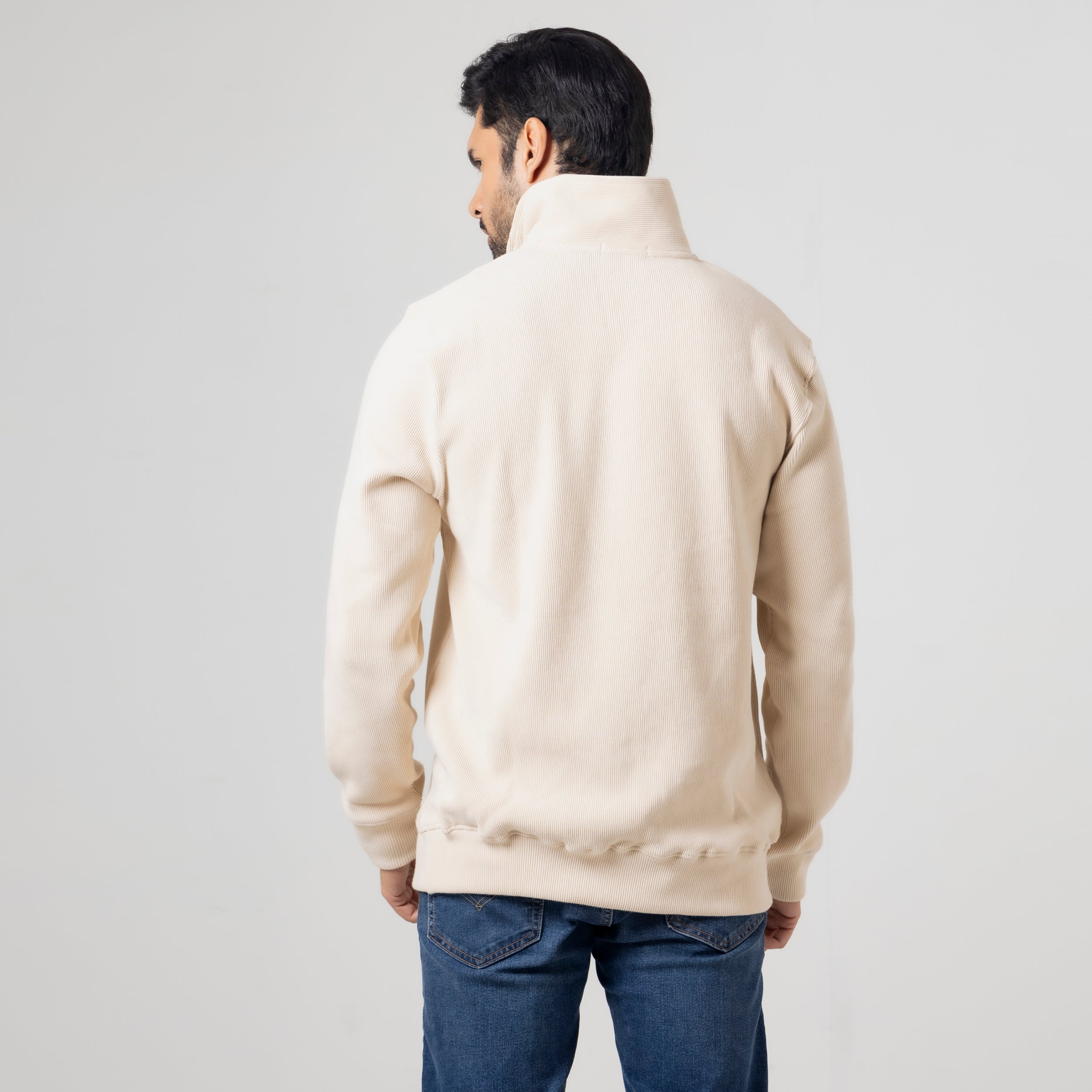 Mock Neck Zip Fleece Sweatshirt