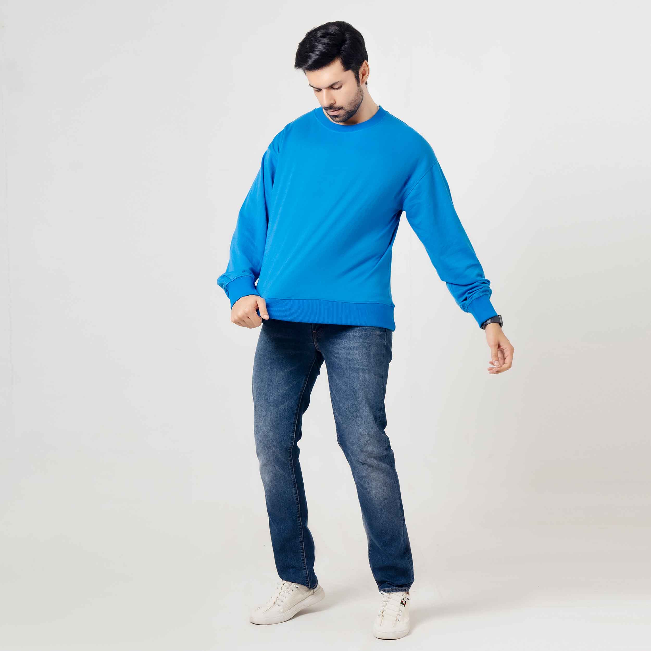 Blue Fleece Sweatshirt