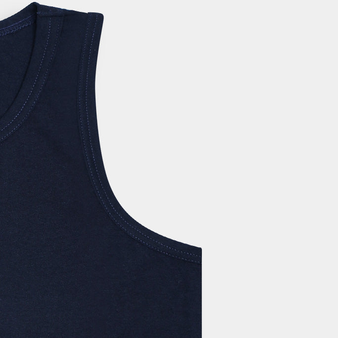 Mountains Pritn Navy Sleeveless