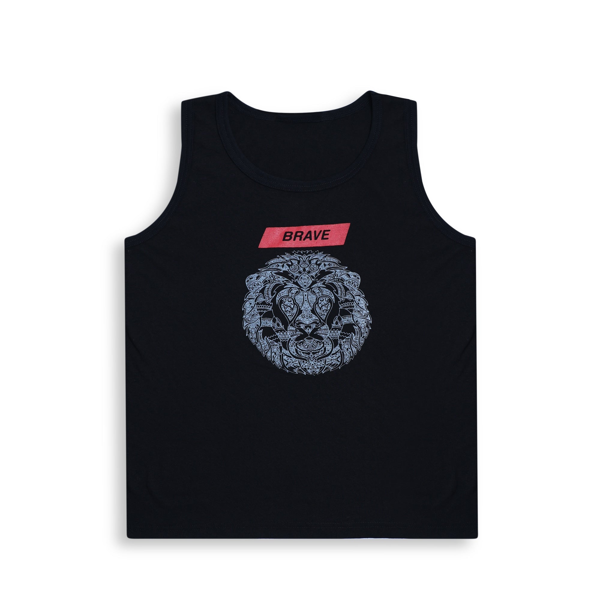 Brave Print Black Sleeveless