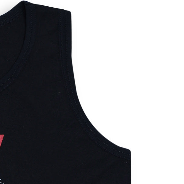 Brave Print Black Sleeveless