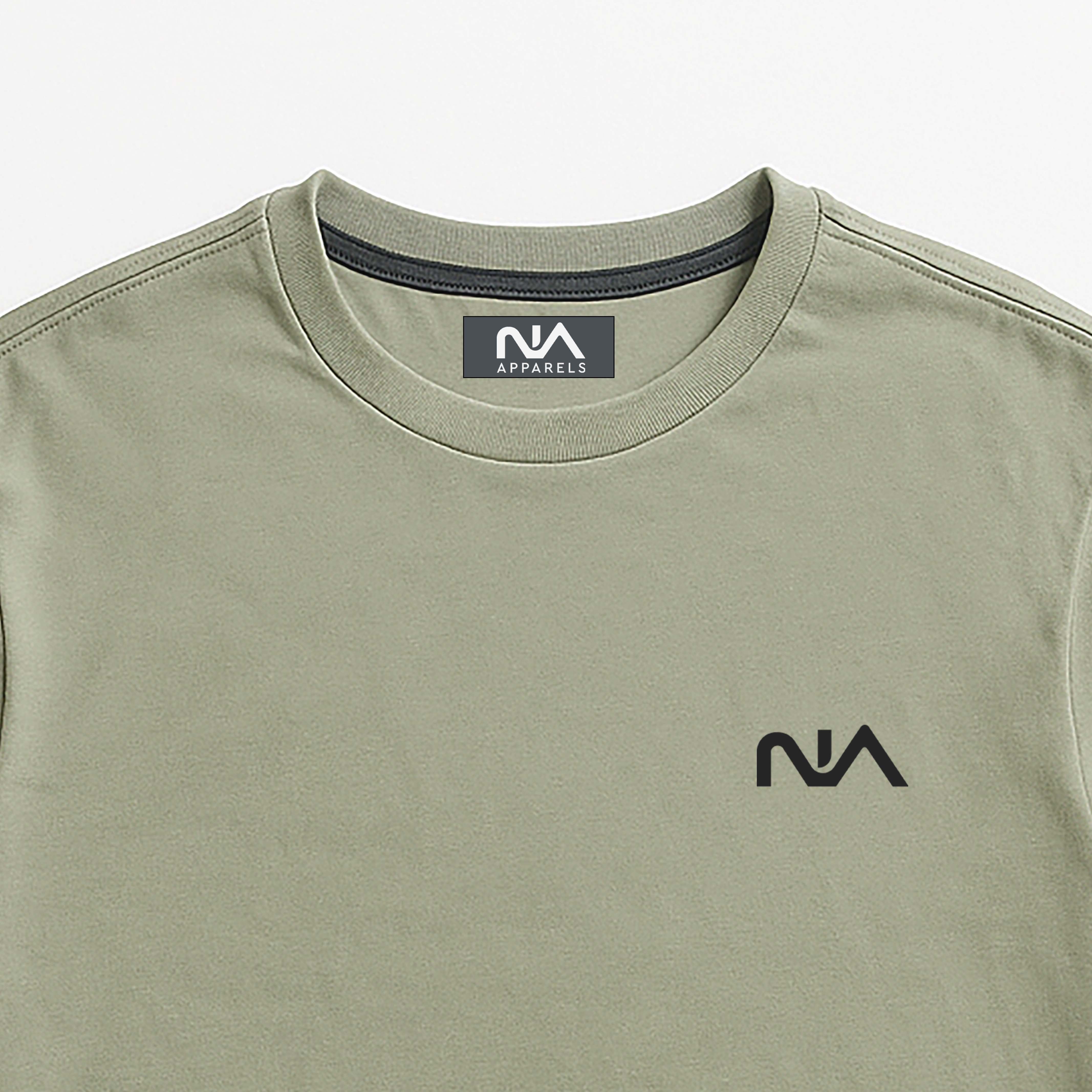 Signature Print Tee shirt Light Green Color