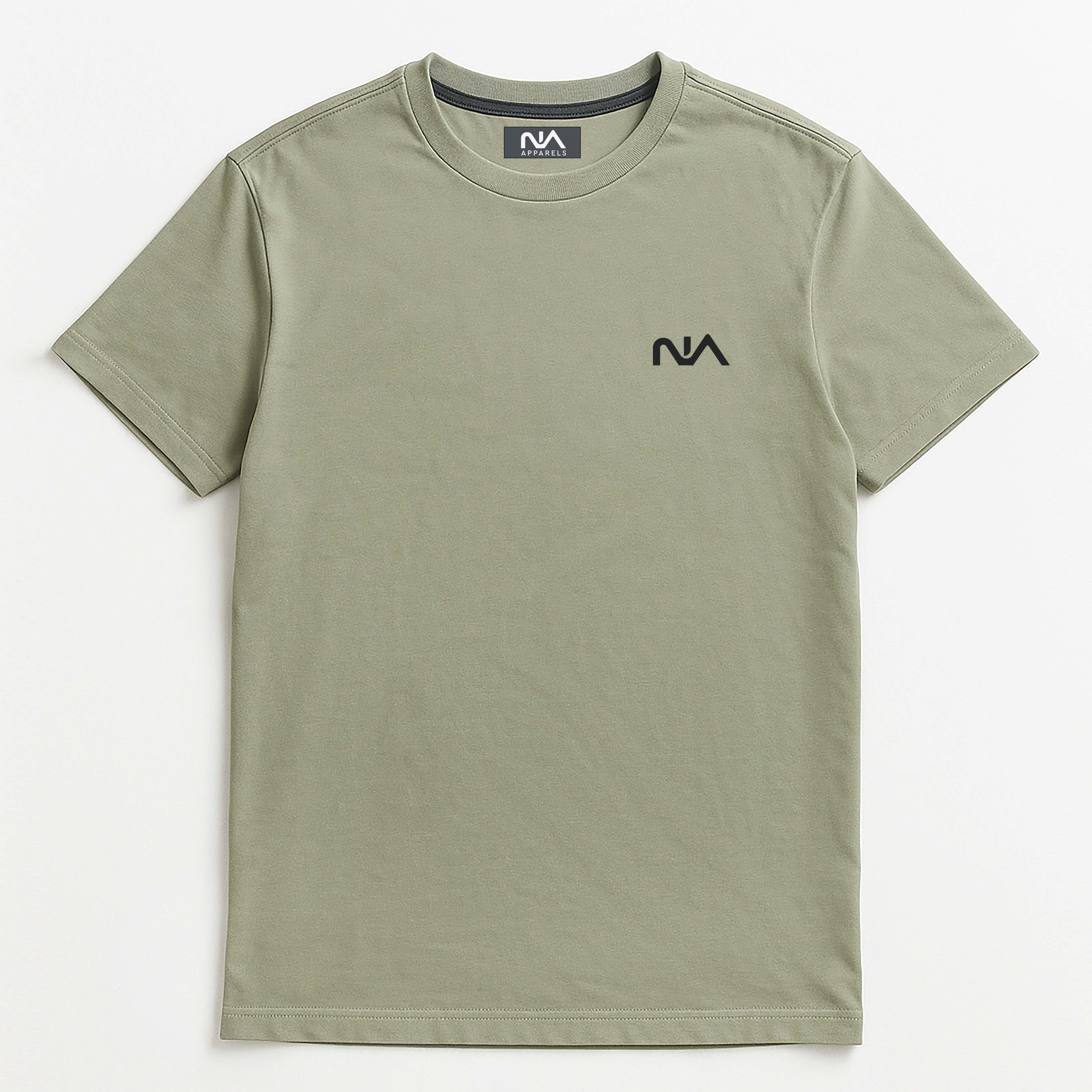 Signature Print Tee shirt Light Green Color