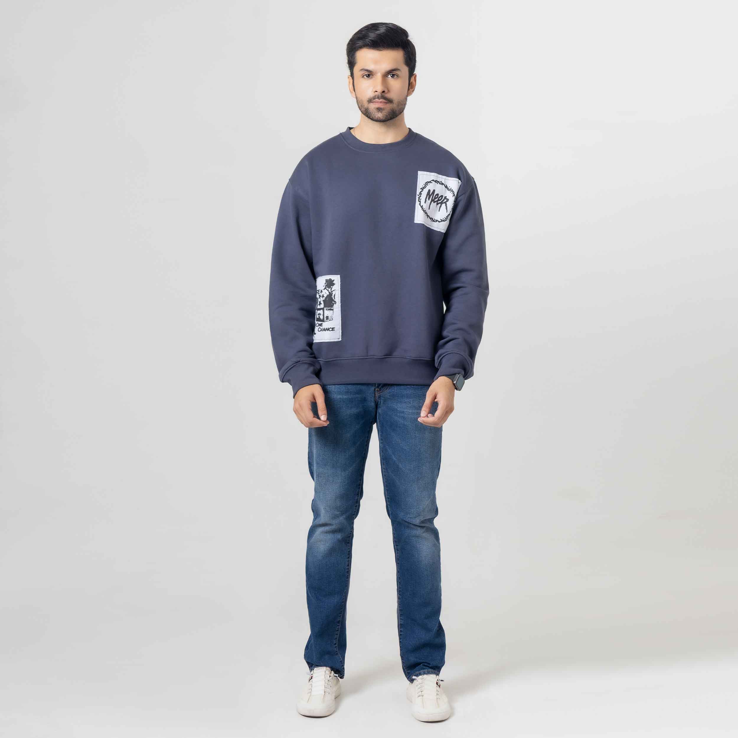 Navy Blue Streetwear Sweatshirt