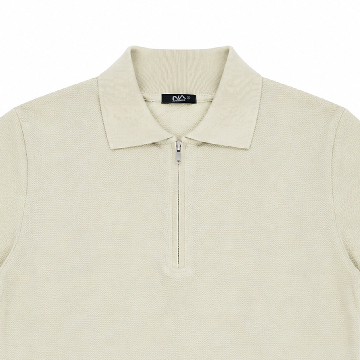 Men's Cotton Zip-Neck Polo
