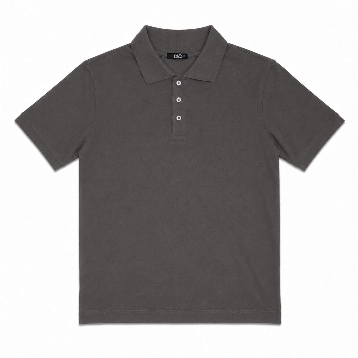 Men's Charcoal Grey Short Sleeve Polo Shirt