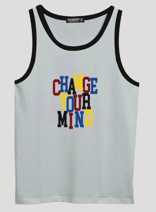 Men Change Your Mind Gray Sleeveless