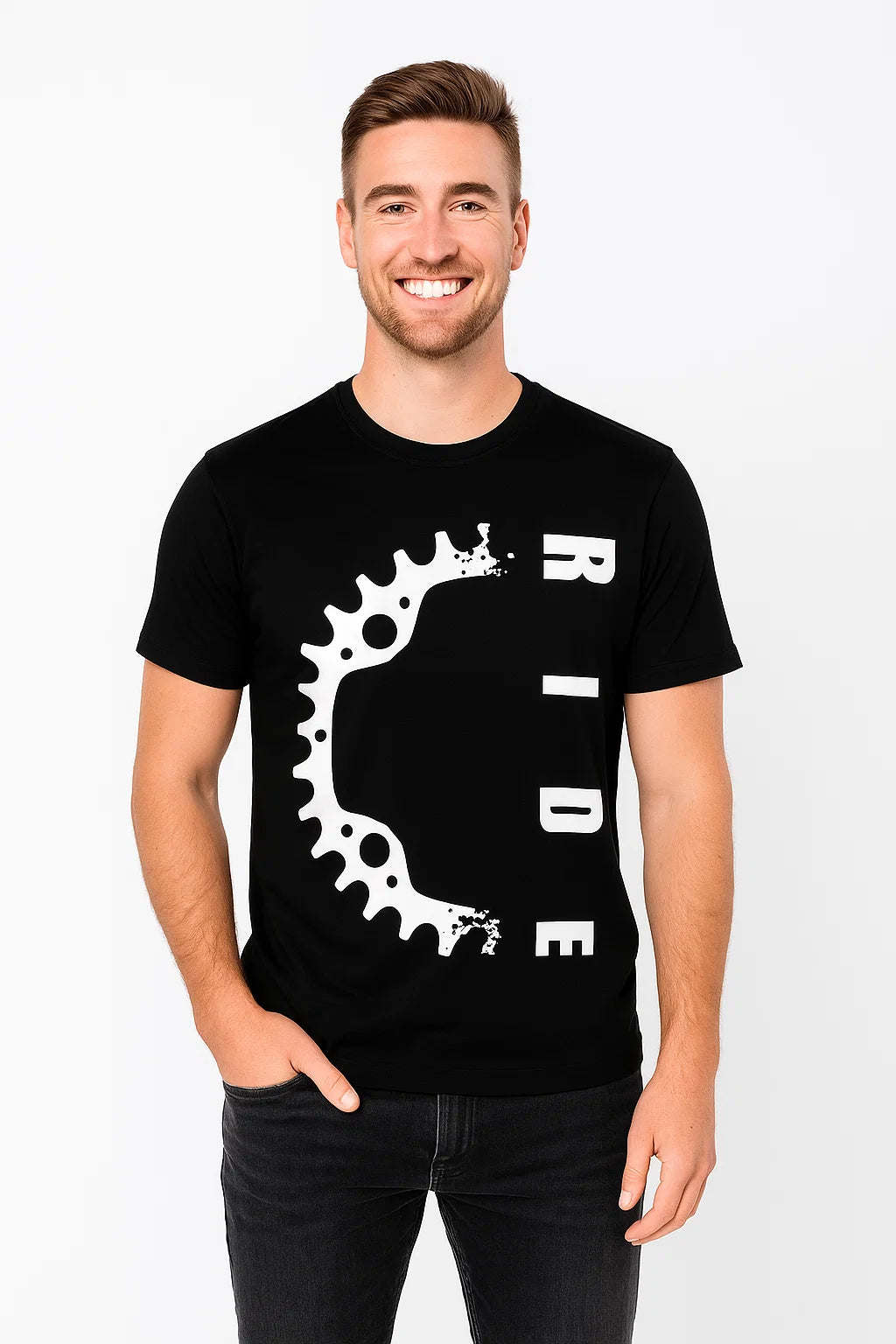 Black Tee (Ride Print)