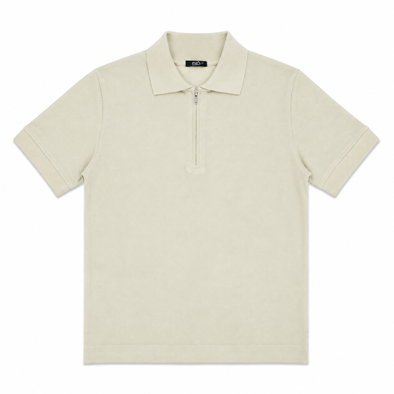 Men's Cotton Zip-Neck Polo